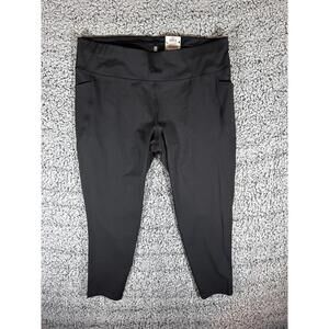 Ideology Plus 3X 7/8 High Rise Leggings Deep Charcoal Side Pocket Compression